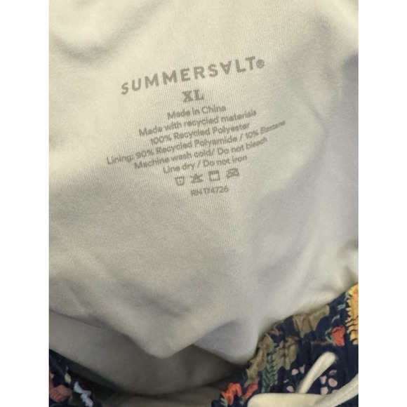 Summersalt Men’s Swim Trunks Floral Navy Shorts Size XL - Picture 6 of 6